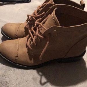 Tan booties